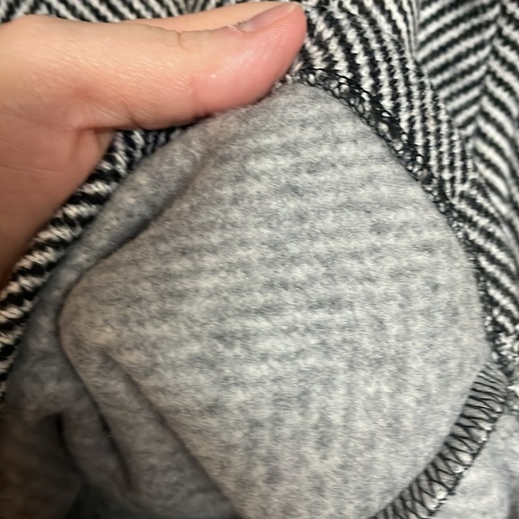 J.Crew size Small Black & White Herringbone Cowl-neck Super Soft Cozy Sweatshirt - Picture 6 of 9